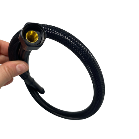 Connection hose for Balneo PEX faucets in black braided 3/8" x M10 30 cm