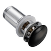 Balneo brass basin plug Klik Klak C black with overflow and ceramic head