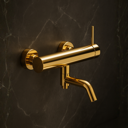 Balneo Cascade bath mixer model 1 shiny gold