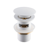 Basin plug brass Balneo Klik Klak A white with overflow