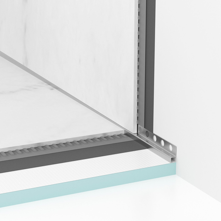 Slope profile Balneo inox wall-mounted right 120 cm
