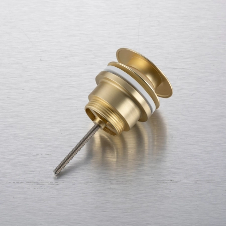 Balneo Universal Brass Click-Clack D-Type Sink Plug – Brushed Gold