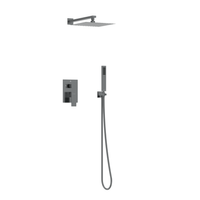 Balneo Cascade shower mixer set 3 gun metal