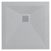 Balneo Stone Tray composite shower tray 80 x 80 x 2.5 cm light grey low square