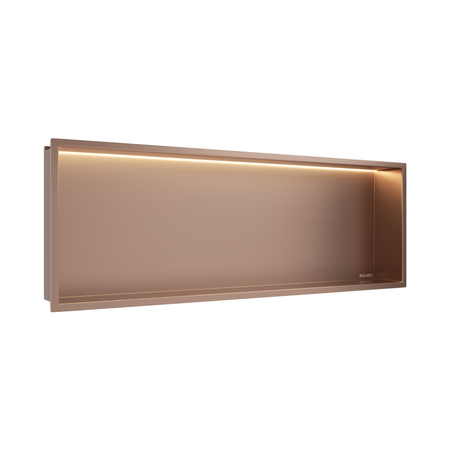 Półka wnękowa Balneo Wall Box LED Miedziana 90 x 30 x 10 cm