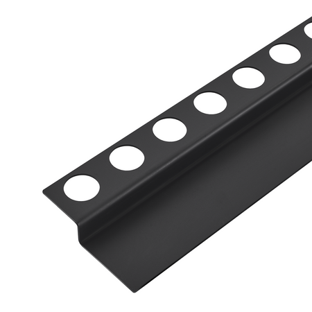 Listwa spadkowa Balneo czarna podłogowa czołowa 130 cm