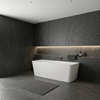 Freestanding bathtub Balneo ROMA NO RIM 170 x 80 cm white acrylic with frame made of stainless steel and 6 stabilizing legs with overflow and white plug