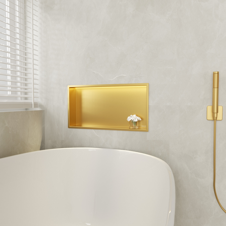 WALL-BOX ONE - BRASS /GOLD z LED - 30x60x10 cm