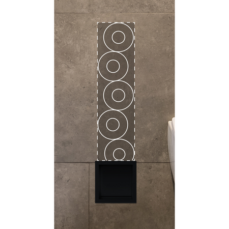 Półka schowek na papier Balneo Wall Box Paper 3 czarna wbudowany w ścianę ze stali nierdzewnej