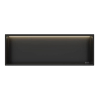 Półka wnękowa Balneo Wall Box LED Czarna 90 x 30 x 10 cm