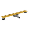 Odpływ liniowy podłogowy Balneo Slim & Low ProLine Mirror Gold 80 cm złoty lustrzany