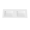 Umywalka ALVERIA Solid Surface Coco White/Biała z odpływem liniowym podwójna 120 cm