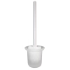 Schowek na szczotkę WC Balneo Wall Box Brush S White Glass lewy do wbudowania w ścianę ze stali nierdzewnej