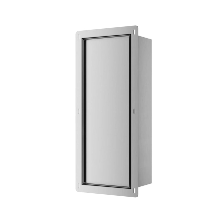 Balneo Wall Box Brush S Tiles – Left Built-In Stainless Steel Toilet Brush Holder