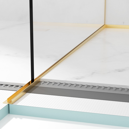 Listwa spadkowa Balneo złota do szkła lewa 120 cm