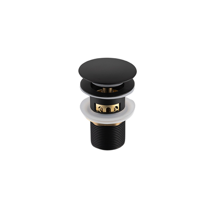 Basin plug brass Balneo Klik Klak F black with basket strainer and overflow