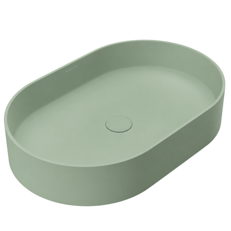 Washbasin ETERIA Solid Surface Pistachio Cream