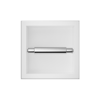Balneo Wall Box Paper 1 White Built-In Stainless Steel Paper Holder