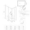 Shower enclosure sliding Balneo Rio 90 x 100 cm chrome transparentna