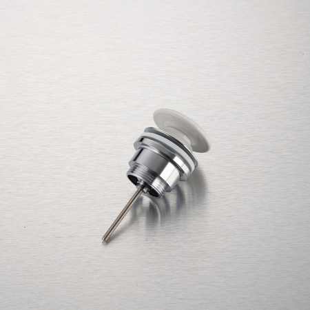 Balneo Klik Klak D brass basin plug white universal with ceramic head