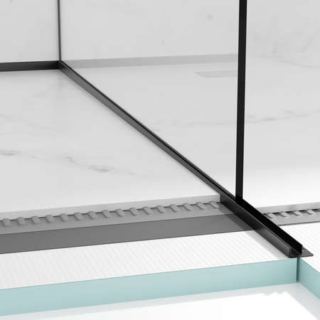 Slope profile Balneo black for glass right 120 cm