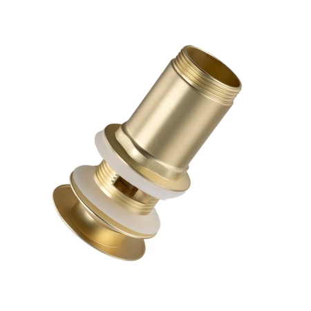 Balneo Brass Click-Clack C Sink Drain Plug with Overflow – Brushed Gold