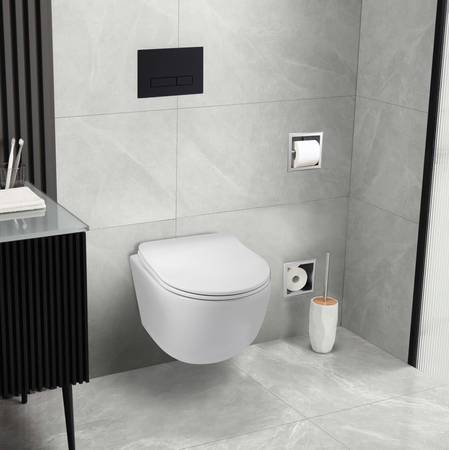 Przycisk spłukujący do WC Balneo Lxo czarny