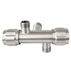 Angle valve with ceramic cartridge model 5 INOX 1/2 x 3/8 x 3/8