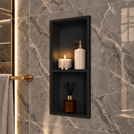 Niche shelf WALL-BOX Solid Duo Carbon Black