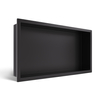 Półka wnękowa Balneo Wall Box One Black 60 x 30 x 7 cm czarna ze stali nierdzewnej z kołnierzem