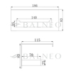 Paper holder with phone shelf Balneo Qarx inox