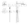 Balneo Cascade shower mixer set of 3 black
