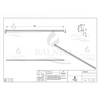 Slope profile Balneo inox wall-mounted right 120 cm