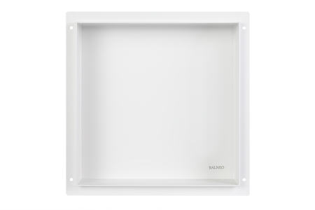 Balneo Wall Box No rim White 30 x 30 x 7 cm white stainless steel recessed shelf without collar