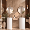 Freestanding washbasin LEYA Solid Surface Coco White