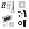 Concealed TOILET set Balneo frame / cistern frame Fix-Frame Standard with białą bowl TOILET Luxa and button for choice