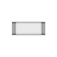 Balneo WALL-BOX ONE Inox 45x20x10 cm stainless steel recessed shelf with collar