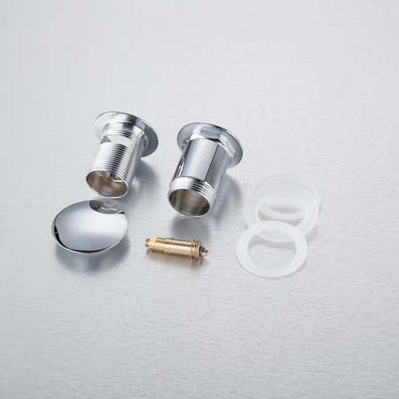 Korek umywalkowy mosiężny Balneo Klik Klak C chrom z przelewem