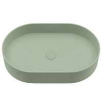 Washbasin ETERIA Solid Surface Pistachio Cream
