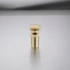 Balneo Brass Click-Clack C Sink Drain Plug with Overflow – Brushed Gold