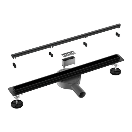 Odpływ liniowy podłogowy Balneo Slim & Low ProLine Black 80 cm czarny