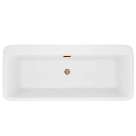 Balneo ROMA freestanding bathtub 170 x 80 cm white acrylic with stainless steel frame and 6 stabilising legs with overflow and copper plug