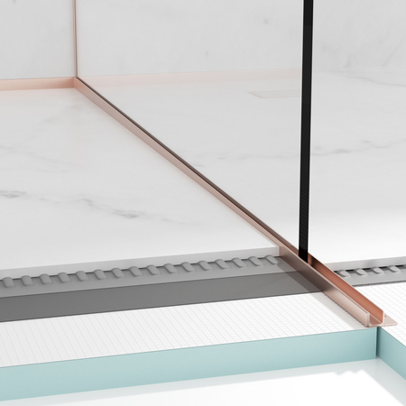 Listwa spadkowa Balneo miedziana do szkła prawa 120 cm