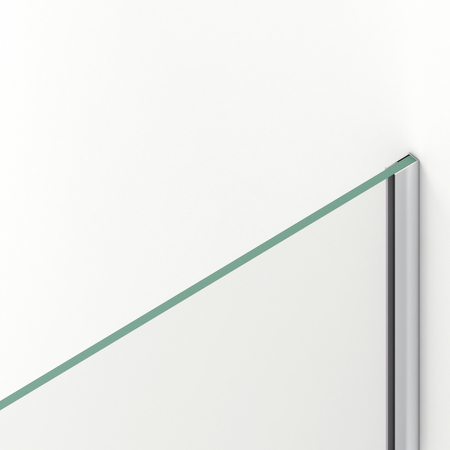 Shower screen Balneo Beira 120 x 200 cm chrome glass transparent 8 mm