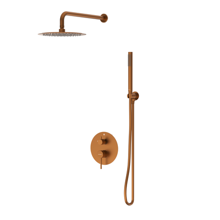 Balneo Cascade shower mixer set of 2 copper