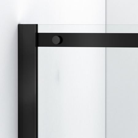 Shower enclosure sliding Balneo Rio 80 x 80 cm black transparentna