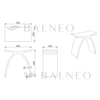 LAVO Solid Surface Bathroom Stool, Coco White