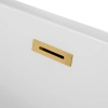 Balneo VIVA wall-mounted freestanding bathtub, white, 160 x 75 cm, acrylic, with stainless steel frame and 6 stabilizing legs, overflow, and gold click-clack drain