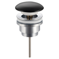 Brass washbasin stopper Balneo Klik Klak D black universal with ceramic head