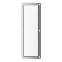 Schowek na szczotkę WC Balneo Wall Box Brush L White Glass lewy do wbudowania w ścianę ze stali nierdzewnej
